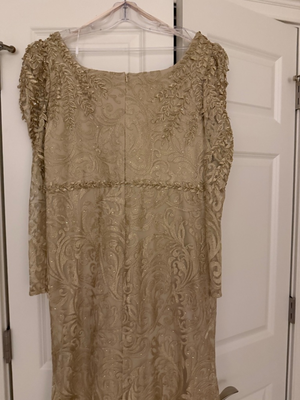 Mac Duggal  Beaded Lace A-Line Gown - Picture 11 of 13